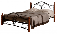 Кровать Фортуна 1, цвет: Черный, ножки махагон