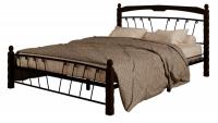 Кровать Муза 1, цвет: Черный, ножки шоколад