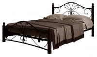 Кровать Фортуна 1, цвет: Черный, ножки шоколад